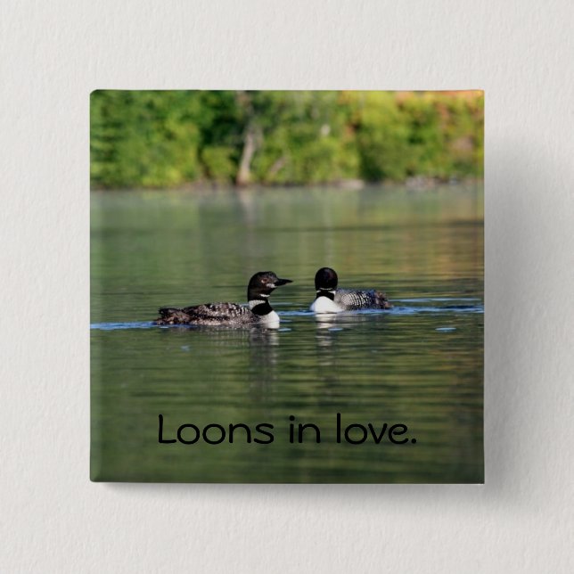 Loons in love Button (Front)