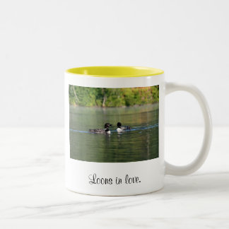 Loons in Love Two-Tone Coffee Mug