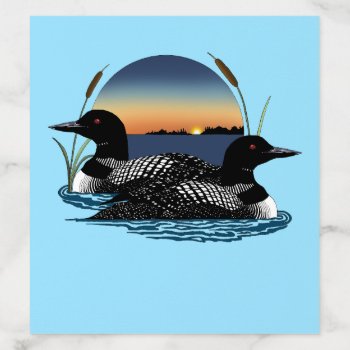 Loons Sunset Blue Envelope Liner by tigressdragon at Zazzle