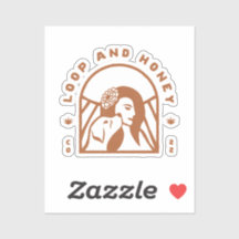 Loop and Honey Represent Logo Sticker in Copper