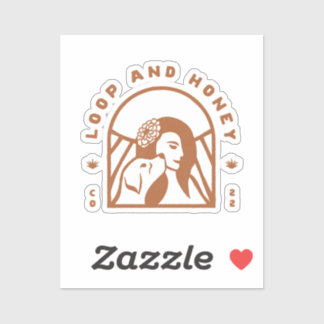 Loop and Honey Represent Logo Sticker in Copper