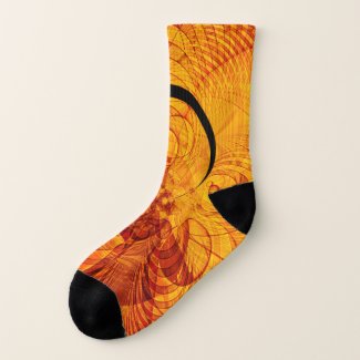 Loop and stripe fractal world socks