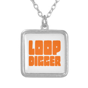 LOOP DIGGER SILVER PLATED NECKLACE