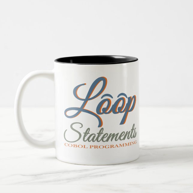 Loop Statements in Cobol Programming Two-Tone Coffee Mug (Left)