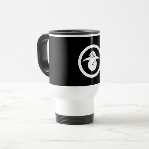 Looped wild goose in circle travel mug