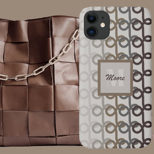 Loopy Lines - Brown Mocha Ombre Phone Case