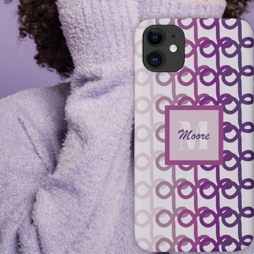 Loopy Lines _ Purple Violet Ombre Phone Case