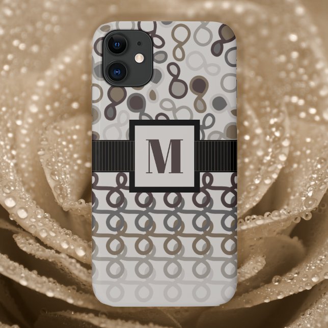 Loopy Lines with hybrid paisley Mocha Brown Ombre Case-Mate iPhone Case (Creator Uploaded)
