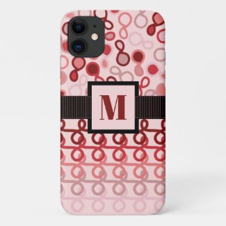 Loopy Lines with hybrid paisley Pink to Red Ombre Case-Mate iPhone Case