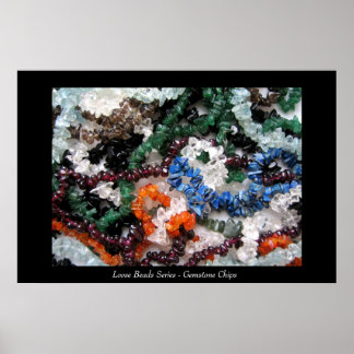 Loose Beads Series - Gemstone Chips Poster