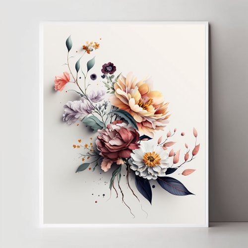 Loose Flowers Instant Download Art Poster