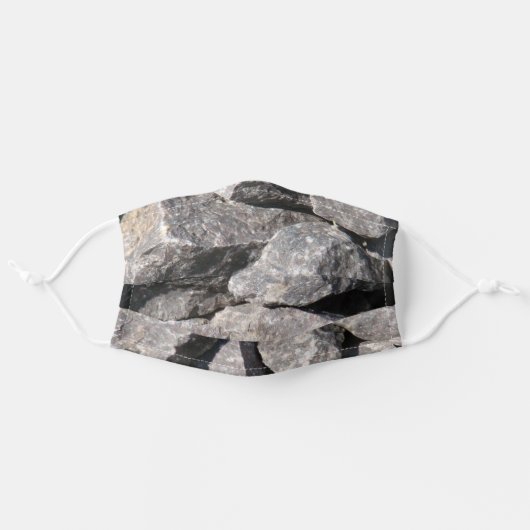 Loose Granite Rock Adult Cloth Face Mask (Front, Unfolded)