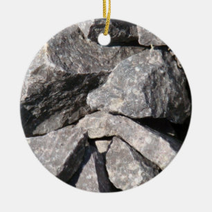 Loose Granite Rock Ceramic Ornament