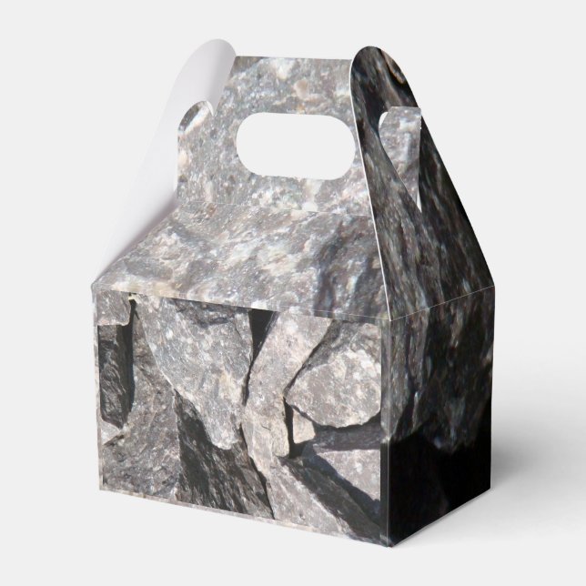 Loose Granite Rock Favor Boxes (Front Side)