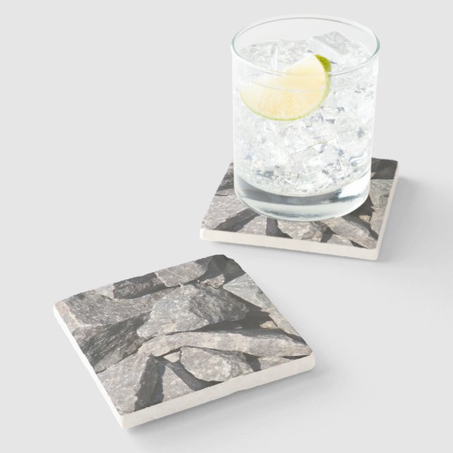 Loose Granite Rock Stone Coaster (Side)
