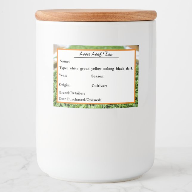 Loose Leaf Tea Food Label (Front)