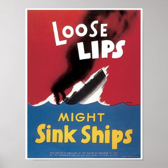 Loose Lips Might Sink Ships Poster (Front)