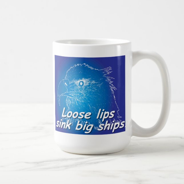 Loose lips sink big ships. Russian proverbs. Coffee Mug (Right)