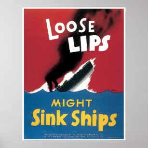 Loose Lips WWII Poster