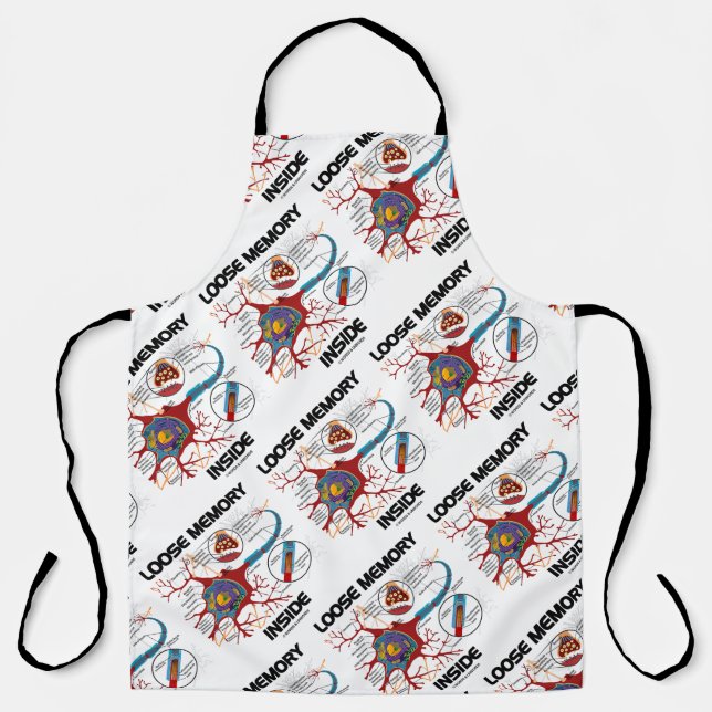 Loose Memory Inside Neuron Synapse Geek Humor Apron (Front)