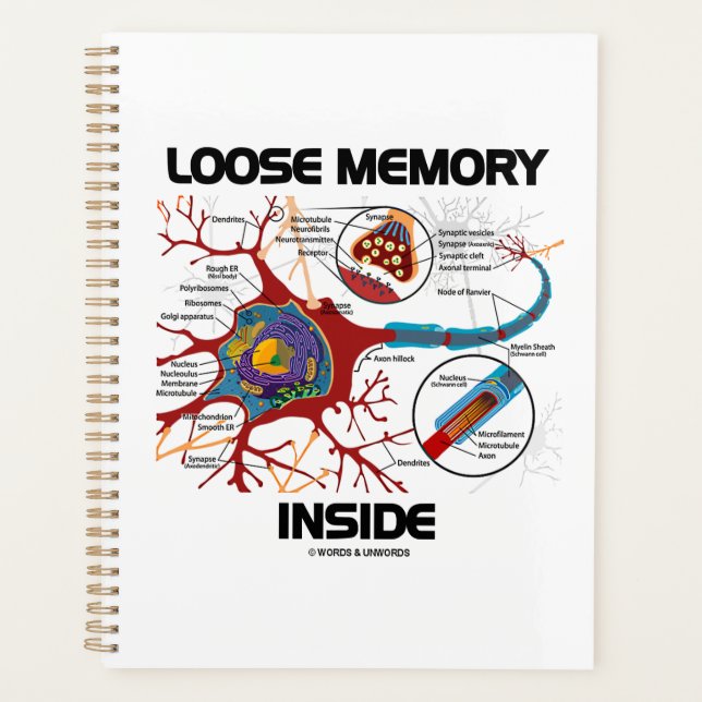 Loose Memory Inside Neuron Synapse Geek Humor Planner (Front)