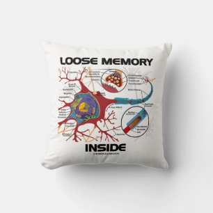 Loose Memory Inside Neuron Synapse Geek Humor Throw Pillow