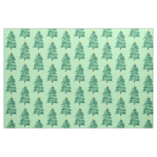 Loose Painting Christmas Tree Pattern Fabric
