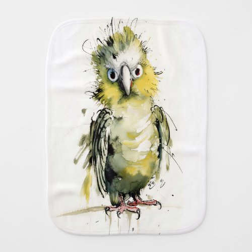 Loose Parrot Baby Burp Cloth