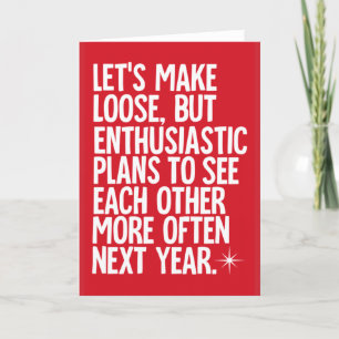 Loose Plans - funny Christmas card