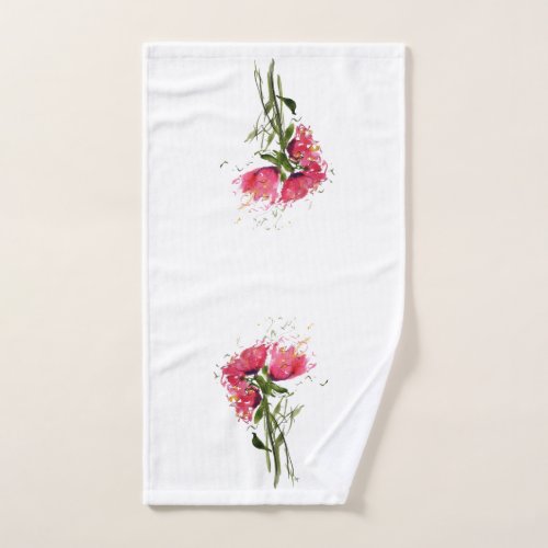 Loose Poppies Guest Hand Towel