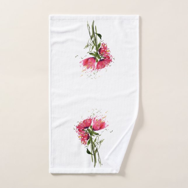 Loose Poppies Guest Hand Towel (Hand Towel)