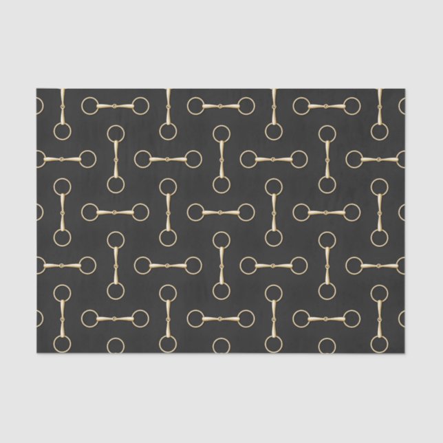 Loose Ring Snaffle Bits Equestrian Tissue Paper (Front)