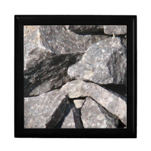 Loose Rough Granite Rock Tile Jewelry Box