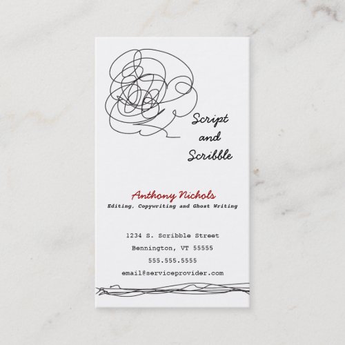Loose Scribble Art Business Card