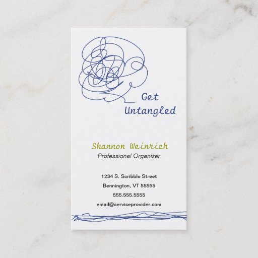 Customizable Loose Scribble Art Business Card 2