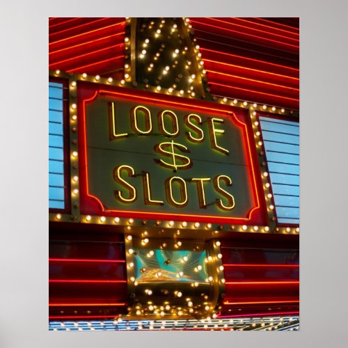 Loose slots sign on casino Las Vegas Nevada
