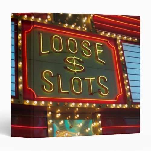 Loose slots sign on casino Las Vegas Nevada Binder
