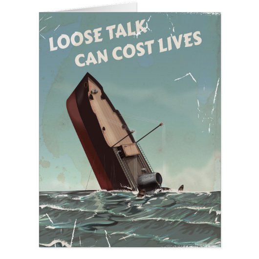 Loose Talk Cost Lives WW2 Poster Cards (Front)