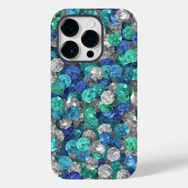 Loose Turquoise and Blue Gemstones Case-Mate iPhone Case (Back)