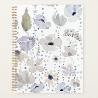 loose watercolour  flowers arrangement  planner