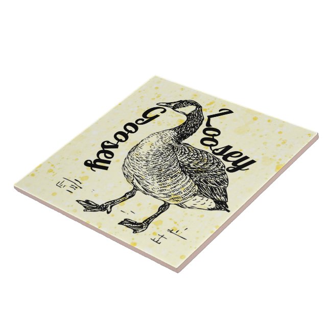 Loosey Goosey Ceramic Tile (Side)