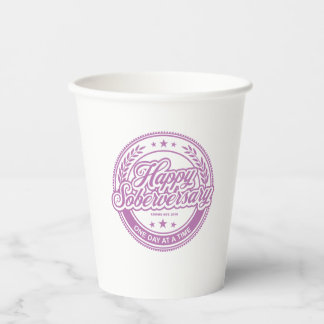 Loosid Soberversary Pink Paper Cup