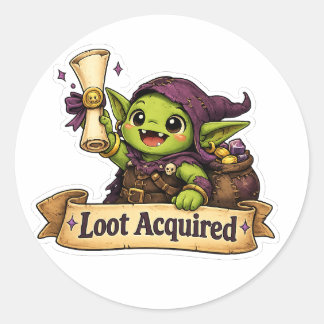 Loot Acquired Goblin RPG Graduation Sticker