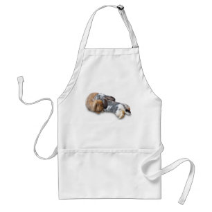 Lop-Eared Bunnies Cuddling Up Adult Apron