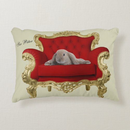 Lop Eared Bunny Rabbit Accent Pillow