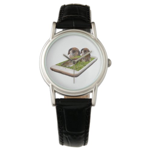 Lop Eared Bunny Rabbit Family Tech Swavy Ladies Watch