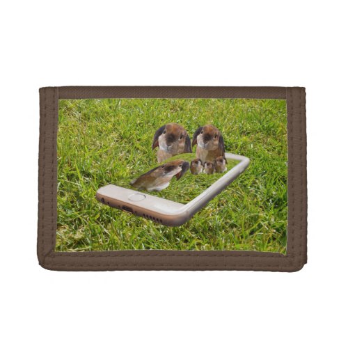 Lop Eared Bunny Rabbit Family   Trifold Wallet
