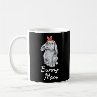 Lop Eared Bunny Rabbit Mom Drawing Coffee Mug