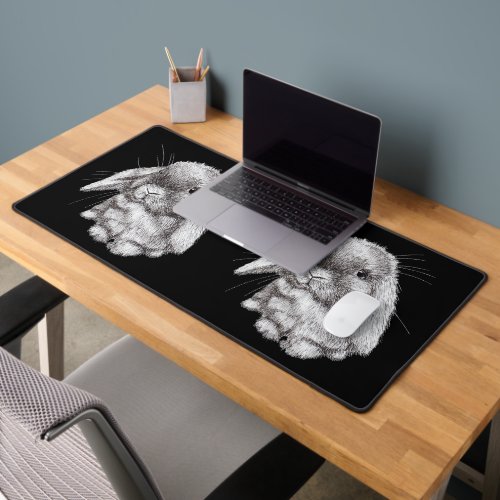 Lop Eared Bunny Rabbit Sketch Mens Womens Children Desk Mat