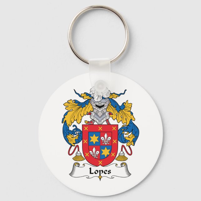 Lopes Family Crest Keychain (Front)